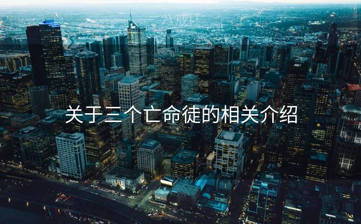 关于三个亡命徒的相关介绍