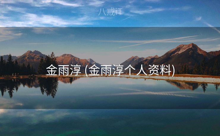 金雨淳 (金雨淳个人资料)